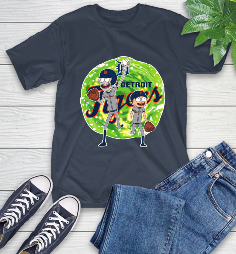 MLB Detroit Tigers Rick And Morty Baseball Sports T-Shirt 4