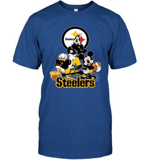 Pittsburgh Steelers Mickey at Quarterback Disney Vintage Football T-Shirt