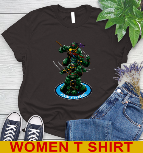 NFL Football Carolina Panthers Teenage Mutant Ninja Turtles Shirt Women's T-Shirt 8