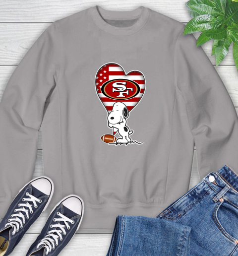 San Francisco 49ers NFL Football The Peanuts Movie Adorable Snoopy Sweatshirt 5