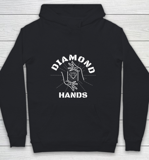 GME Diamond Hands Autist Stonk Market Tendie Stock WHT Text Youth Hoodie