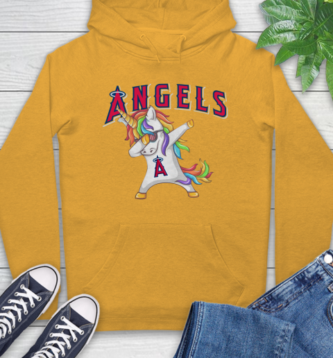 Los Angeles Angels MLB Baseball Funny Unicorn Dabbing Sports Hoodie 3