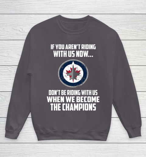 NHL Winnipeg Jets Hockey We Become The Champions Youth Sweatshirt 5