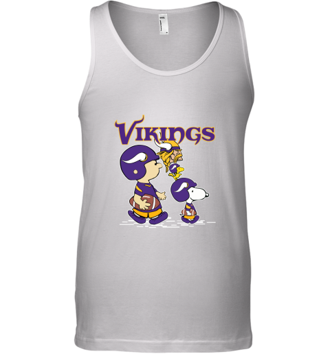 Minnesota Vikings Let's Play Football Together Snoopy NFL Tank Top