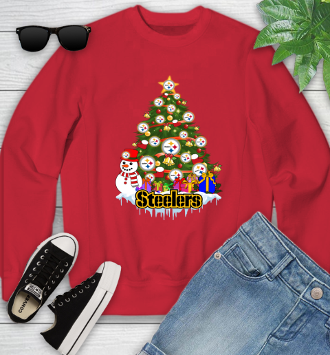 Pittsburgh Steelers Merry Christmas NFL Football Sports Youth Sweatshirt - Image 10