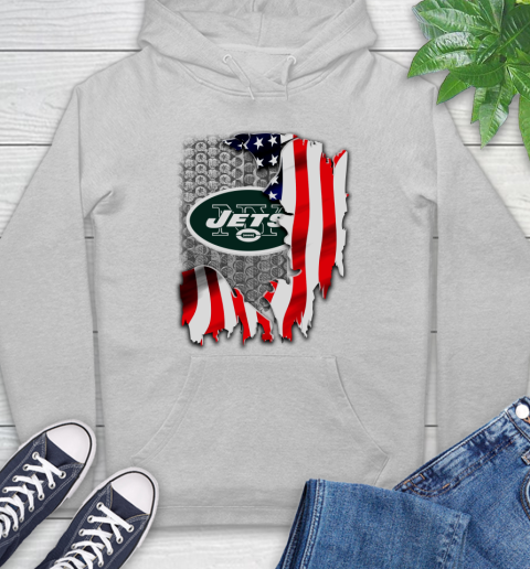 New York Jets NFL Football American Flag Hoodie 6