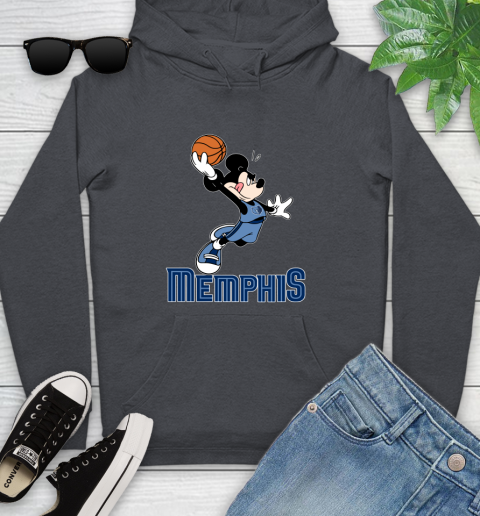 NBA Basketball Memphis Grizzlies Cheerful Mickey Mouse Shirt Youth Hoodie 8