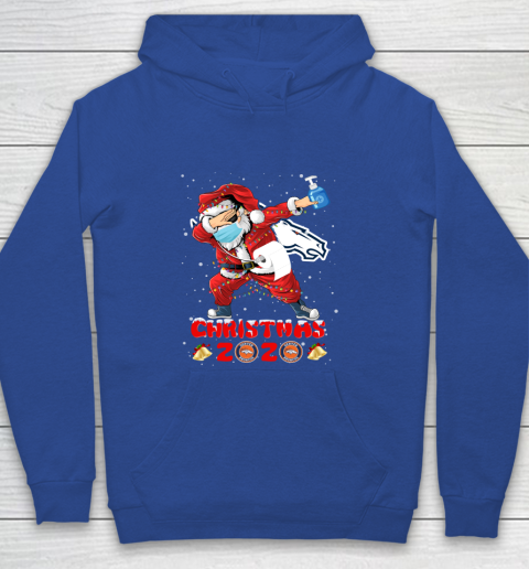 Denver Broncos Funny Santa Claus Dabbing Christmas 2020 NFL Youth Hoodie 6