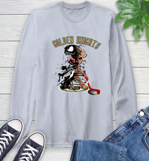NHL Vegas Golden Knights Hockey Venom Groot Guardians Of The Galaxy Long Sleeve T-Shirt 6