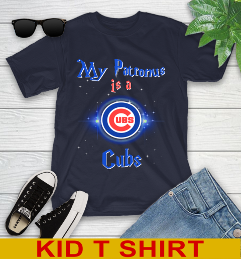 MLB Baseball Harry Potter My Patronus Is A Chicago Cubs Youth T-Shirt 2