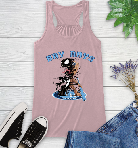 MLB Tampa Bay Rays Baseball Venom Groot Guardians Of The Galaxy Racerback Tank 11