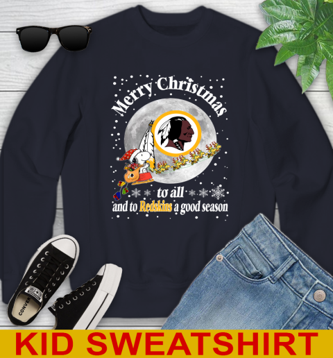 Washington Redskins Merry Christmas To All And To Redskins A Good Season NFL Football Sports Youth Sweatshirt 2