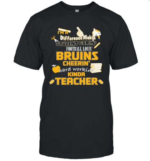 Boston Bruins NHL I'm A Difference Making Student Caring Hockey Loving Kinda Teacher Unisex Jersey Tee