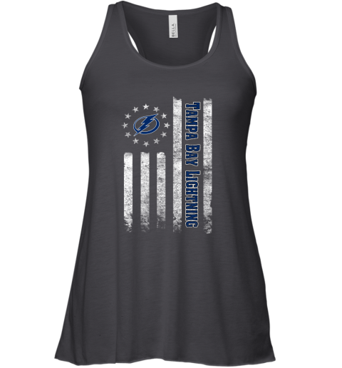 NHL American Flag Hockey Sports Tampa Bay Lightning Racerback Tank