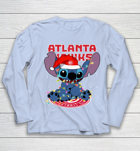 Atlanta Hawks NBA noel stitch Basketball Christmas Youth Long Sleeve 5