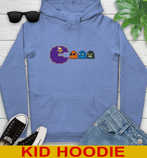 Minnesota Vikings NFL Football Pac Man Champion Youth Hoodie 12