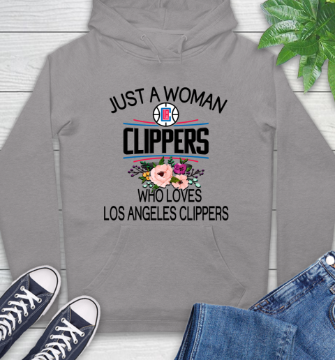 NBA Just A Woman Who Loves Los Angeles Clippers Basketball Sports Hoodie 4