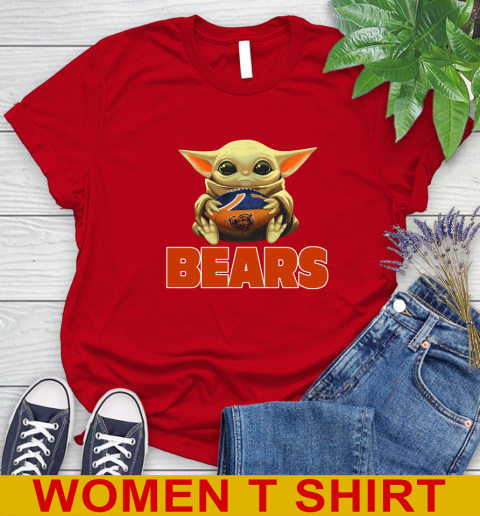 NFL Football Chicago Bears Baby Yoda Star Wars Shirt Women's T-Shirt 10