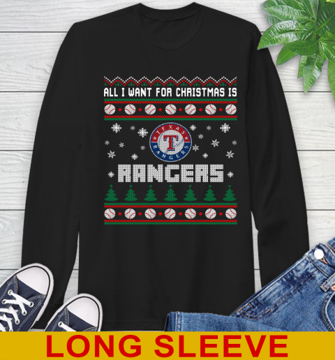 MLB All I Want For Christmas Is Texas Rangers Baseball Sports 55