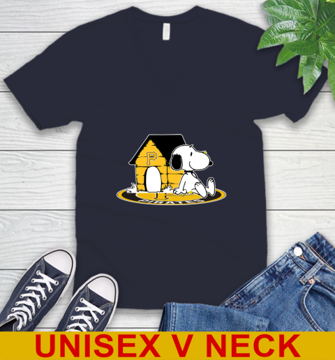MLB Baseball Pittsburgh Pirates Snoopy The Peanuts Movie Shirt V-Neck T-Shirt 3