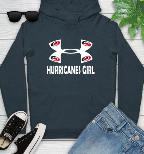 NHL Carolina Hurricanes Girl Under Armour Hockey Sports Youth Hoodie 10