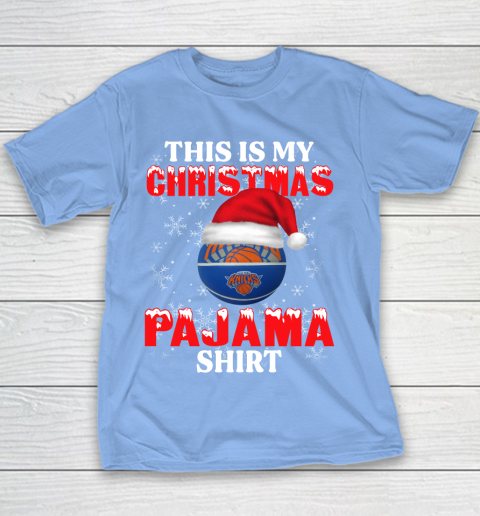 New York Knicks This Is My Christmas Pajama Shirt NBA Youth T-Shirt 8