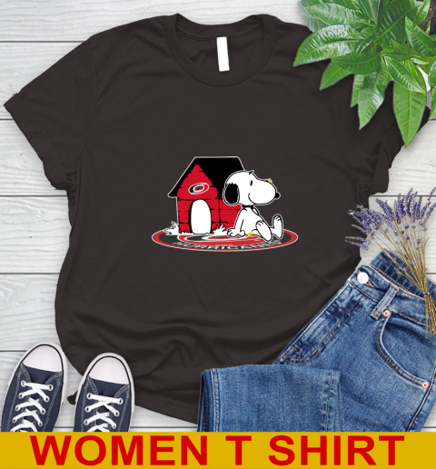NHL Hockey Carolina Hurricanes Snoopy The Peanuts Movie Shirt Women's T-Shirt 8