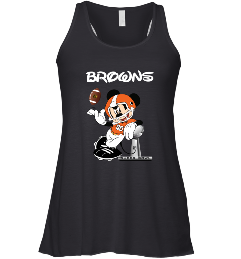 Mickey Browns Taking The Super Bowl Trophy Football Racerback Tank