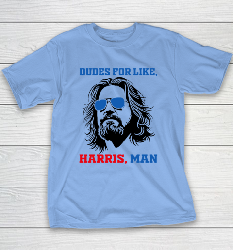 Dudes For Like Harris, Man White Dude For Kamala Harris 2024 Youth T-Shirt 8
