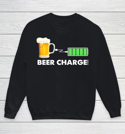 Beer Lover Funny Shirt Beer Charge Youth Sweatshirt