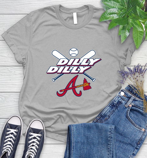 MLB Atlanta Braves Dilly Dilly Baseball Sports Women's T-Shirt 5
