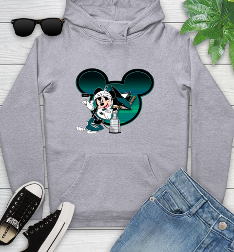 NHL San Jose Sharks Stanley Cup Mickey Mouse Disney Hockey T Shirt Youth Hoodie 6