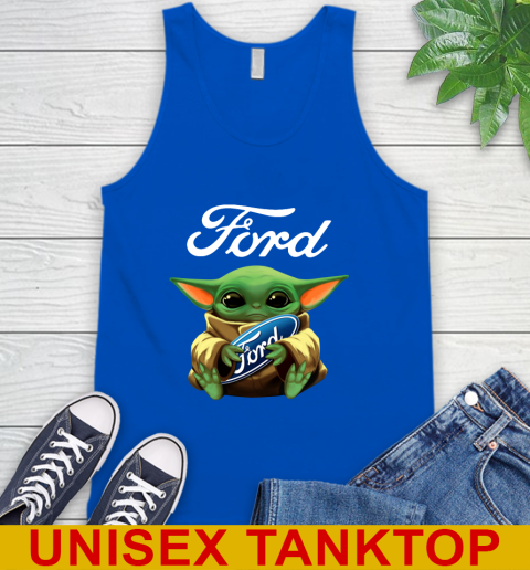 Star Wars Baby Yoda Hugs Ford Car Shirt 70