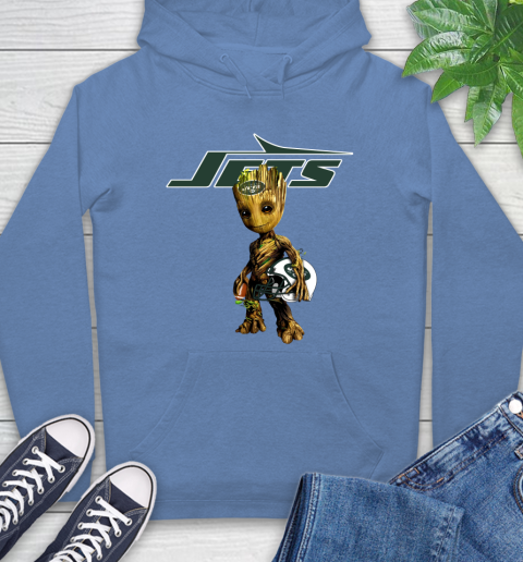 New York Jets NFL Football Groot Marvel Guardians Of The Galaxy Hoodie 11