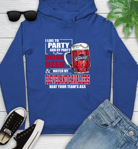 NBA Drink Beer and Watch My Cleveland Cavaliers Beat Your Team's Ass Basketball Youth Hoodie 11