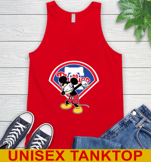 Philadelphia Phillies MLB Baseball Dabbing Mickey Disney Sports Tank Top 6