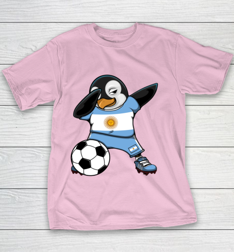 Dabbing Penguin Argentina Soccer Fans Jersey Football Lovers Youth T-Shirt 5