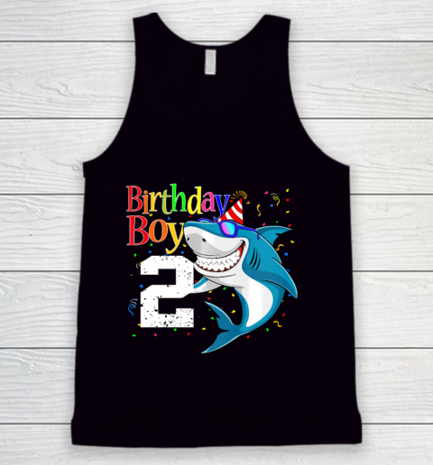 Kids 2nd Birthday Boy Shark Shirts 2 Jaw Some Four Tees Boys 2 Years Old Tank Top