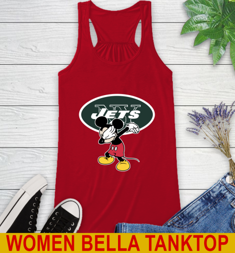 New York Jets NFL Football Dabbing Mickey Disney Sports Racerback Tank 6