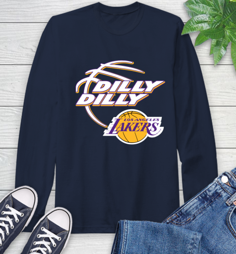 NBA Los Angeles Lakers Dilly Dilly Basketball Sports Long Sleeve T-Shirt 4