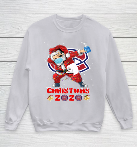 Montreal Canadiens Funny Santa Claus Dabbing Christmas 2020 NHL Youth Sweatshirt 3