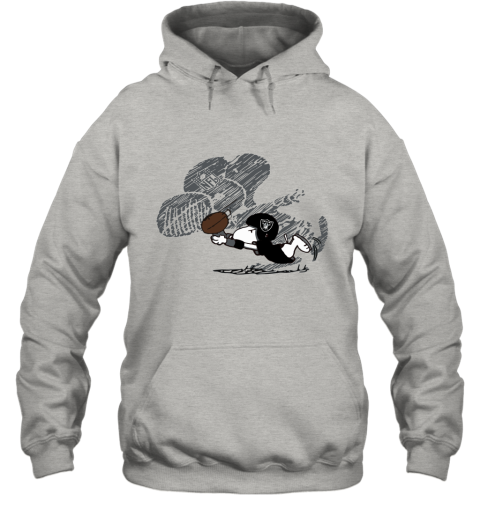 Oakland Raiders Snoopy Plays The Football Game Hoodie