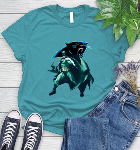 NFL Batman Football Sports Carolina Panthers Women's T-Shirt 12