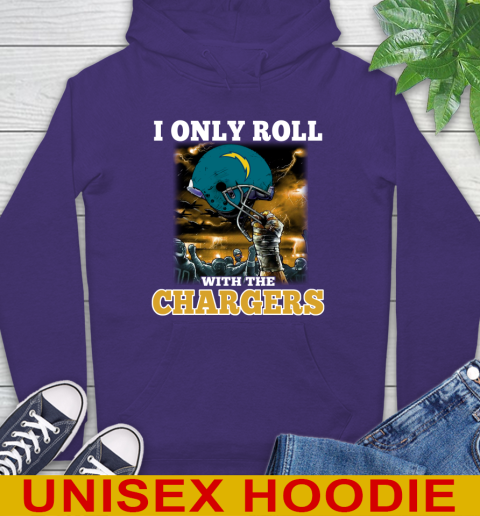 Los Angeles Chargers NFL Football I Only Roll With My Team Sports Hoodie 5