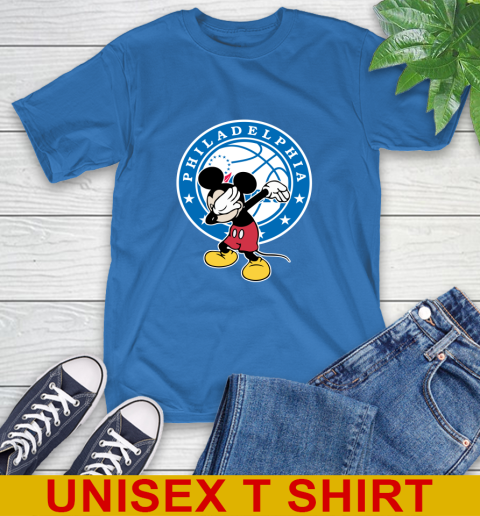 Philadelphia 76ers NBA Basketball Dabbing Mickey Disney Sports T-Shirt 9