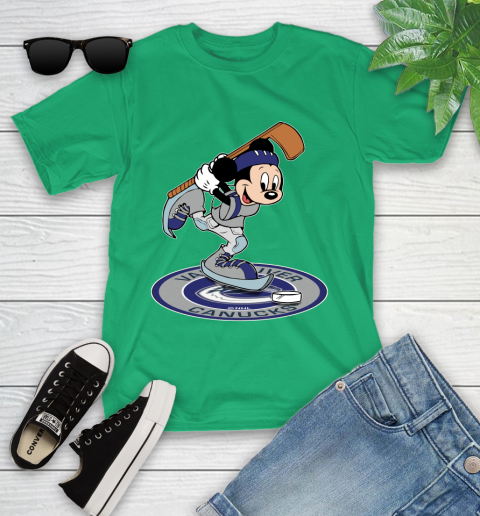 NHL Hockey Vancouver Canucks Cheerful Mickey Disney Shirt Youth T-Shirt 6
