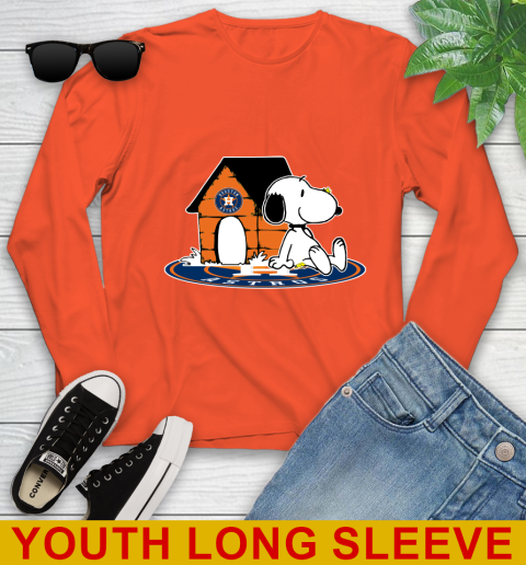 MLB Baseball Houston Astros Snoopy The Peanuts Movie Shirt Youth Long Sleeve 5 MLB Baseball Houston Astros Snoopy The Peanuts Movie Shirt Youth Long Sleeve - Image 5