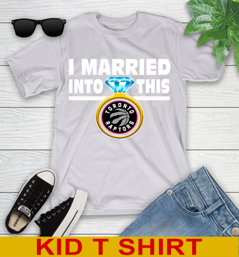 Toronto Raptors NBA Basketball I Married Into This My Team Sports Youth T-Shirt - Image 5