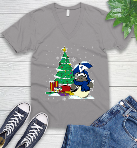 St.Louis Blues NHL Hockey Cute Tonari No Totoro Christmas Sports (1) V-Neck T-Shirt 3