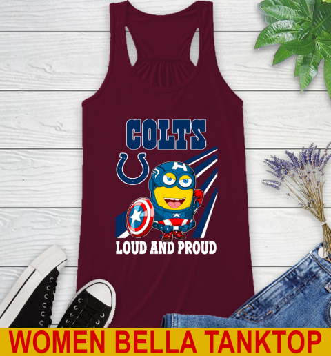 NFL Football Indianapolis Colts Captain America Marvel Avengers Minion Shirt Racerback Tank 2